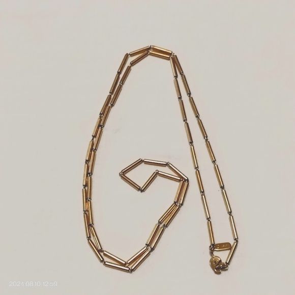 Monet Women's Tubal Link Chain 15"  Necklace Gold Tone - Picture 2 of 6